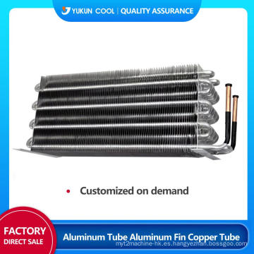Condensador de aletas de tubo de aluminio